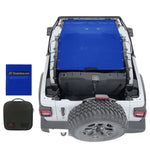 Jeep Wrangler Sunshade JL 2 Door Sun Shade Front and Rear and Back Mesh Screen Top Cover UV Blocker with Grab Bag (2018-2023) - 10 Year Warranty