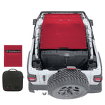 Jeep Wrangler Sunshade JL 2 Door Sun Shade Front and Rear and Back Mesh Screen Top Cover UV Blocker with Grab Bag (2018-2023) - 10 Year Warranty