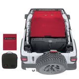 Jeep Wrangler Sunshade JL 2 Door Sun Shade Front and Rear and Back Mesh Screen Top Cover UV Blocker with Grab Bag (2018-2023) - 10 Year Warranty