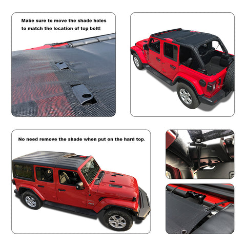 Parasole Per Jeep Wrangler JL 4 Porte (2018+) Shadeidea - Rete UV Parasole Per Jeep Wrangler JL 4 Porte (2018+) Shadeidea - Rete UV