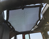 Jeep Wrangler Sun Shade JL Unlimited 4 Door Rear Mesh Screen Sunshade JLU SAHARA RUBICON SPORT S MOAB Top Cover UV Blocker with Grab Bag-One time Install 10 years Warranty