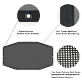 Jeep Wrangler Sun Shade JL Unlimited 4 Door (2018-2023) Rear Mesh Screen Sunshade JLU SAHARA RUBICON SPORT S MOAB Top Cover UV Blocker - 10 Year Warranty
