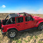 Jeep Wrangler Sun Shade JL Unlimited 4 Door Rear Mesh Screen Sunshade JLU SAHARA RUBICON SPORT S MOAB Top Cover UV Blocker with Grab Bag-One time Install 10 years Warranty