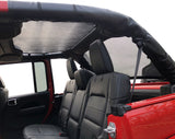 Jeep Wrangler Sun Shade JL Unlimited 4 Door JLU Sunshade 2018-2023 Top Front+Rear+Back Mesh Screen Cover UV Blocker-10 Year Warranty