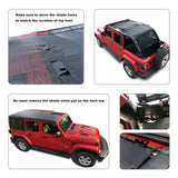 Jeep Wrangler Sun Shade JL Unlimited 4 Door JLU Sunshade 2018-2023 Top Front+Rear+Back Mesh Screen Cover UV Blocker-10 Year Warranty
