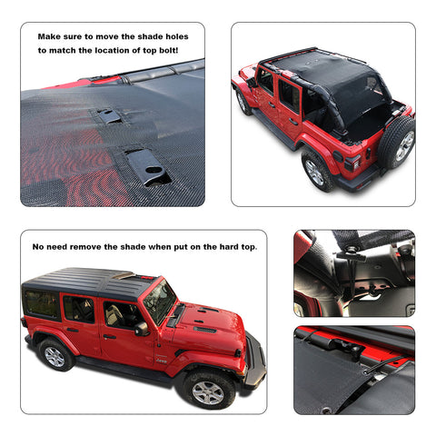 Copertura Parasole Jeep Wrangler JL 2018-2023 - Rete UV, Stella A 5 Punte 2 Pezzi L 623195 Copertura Parasole Jeep Wrangler JL 2018-2023 - Rete UV, Stella A 5 Punte 2 Pezzi L 623195