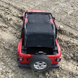 Jeep Wrangler Sun Shade JL Unlimited 4 Door JLU Sunshade 2018-2023 Top Front+Rear+Back Mesh Screen Cover UV Blocker-10 Year Warranty