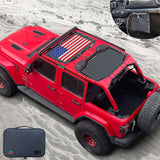 Shadeidea Vehicle covers, not fitted Jeep Wrangler Sun Shade JL Unlimited 4 Door Front and Rear 2 pieces Mesh Screen Sunshade JLU 2018-2023 Top Cover UV Blocker with Grab Bag-10 year Warranty