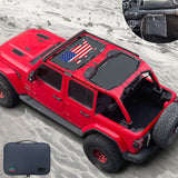 Shadeidea Vehicle covers, not fitted Jeep Wrangler Sun Shade JL Unlimited 4 Door Front and Rear 2 pieces Mesh Screen Sunshade JLU 2018-2023 Top Cover UV Blocker with Grab Bag-10 year Warranty