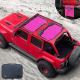 Shadeidea Vehicle covers, not fitted Jeep Wrangler Sun Shade JL Unlimited 4 Door Front and Rear 2 pieces Mesh Screen Sunshade JLU 2018-2023 Top Cover UV Blocker with Grab Bag-10 year Warranty