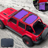 Shadeidea Vehicle covers, not fitted Jeep Wrangler Sun Shade JL Unlimited 4 Door Front and Rear 2 pieces Mesh Screen Sunshade JLU 2018-2023 Top Cover UV Blocker with Grab Bag-10 year Warranty