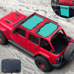 Shadeidea Vehicle covers, not fitted Jeep Wrangler Sun Shade JL Unlimited 4 Door Front and Rear 2 pieces Mesh Screen Sunshade JLU 2018-2023 Top Cover UV Blocker with Grab Bag-10 year Warranty