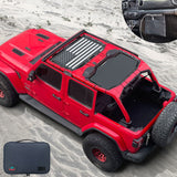 Shadeidea Vehicle covers, not fitted Jeep Wrangler Sun Shade JL Unlimited 4 Door Front and Rear 2 pieces Mesh Screen Sunshade JLU 2018-2023 Top Cover UV Blocker with Grab Bag-10 year Warranty