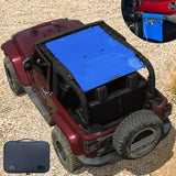 Jeep Wrangler Sun Shade JK 2 Door Front and Rear Mesh Screen Sunshade JK Top Cover UV Blocker with Grab Bag-One time Install 10 years Warranty