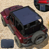 Jeep Wrangler Sun Shade JK 2 Door Front and Rear Mesh Screen Sunshade JK Top Cover UV Blocker with Grab Bag-One time Install 10 years Warranty