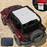 Jeep Wrangler Sun Shade JK 2 Door Front and Rear Mesh Screen Sunshade JK Top Cover UV Blocker with Grab Bag-One time Install 10 years Warranty