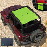 Jeep Wrangler Sun Shade JK 2 Door Front and Rear Mesh Screen Sunshade JK Top Cover UV Blocker with Grab Bag-One time Install 10 years Warranty