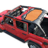 Jeep Wrangler Sun Shade JL Unlimited 4 Door Rear Mesh Screen Sunshade JLU SAHARA RUBICON SPORT S MOAB Top Cover UV Blocker with Grab Bag-One time Install 10 years Warranty