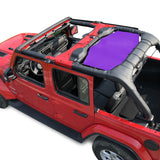 Jeep Wrangler Sun Shade JL Unlimited 4 Door Rear Mesh Screen Sunshade JLU SAHARA RUBICON SPORT S MOAB Top Cover UV Blocker with Grab Bag-One time Install 10 years Warranty