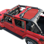 Jeep Wrangler Sun Shade JL Unlimited 4 Door (2018-2023) Rear Mesh Screen Sunshade JLU SAHARA RUBICON SPORT S MOAB Top Cover UV Blocker - 10 Year Warranty