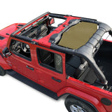 Jeep Wrangler Sun Shade JL Unlimited 4 Door Rear Mesh Screen Sunshade JLU SAHARA RUBICON SPORT S MOAB Top Cover UV Blocker with Grab Bag-One time Install 10 years Warranty