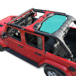 Jeep Wrangler Sun Shade JL Unlimited 4 Door Rear Mesh Screen Sunshade JLU SAHARA RUBICON SPORT S MOAB Top Cover UV Blocker with Grab Bag-One time Install 10 years Warranty