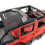 Jeep Wrangler Sun Shade JK Unlimited Rear Mesh Screen Sunshade SAHARA RUBICON SPORT S Top Cover UV Blocker with Grab Bag-One time Install 10 years Warranty