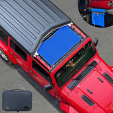 Jeep Wrangler Sun Shade JL Unlimited 2 Door and 4 Door Front Mesh Screen Sunshade JLU SAHARA RUBICON SPORT S Top Cover UV Blocker with Grab Bag-One time Install 10 years Warranty