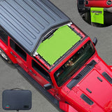 Jeep Wrangler Sun Shade JL Unlimited 2 Door and 4 Door Front Mesh Screen Sunshade JLU SAHARA RUBICON SPORT S Top Cover UV Blocker with Grab Bag-One time Install 10 years Warranty