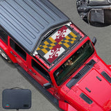 Jeep Wrangler Sun Shade JL Unlimited 2 Door and 4 Door Front Mesh Screen Sunshade JLU SAHARA RUBICON SPORT S Top Cover UV Blocker 10 year Warranty