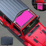 Jeep Wrangler Sun Shade JL Unlimited 2 Door and 4 Door Front Mesh Screen Sunshade JLU SAHARA RUBICON SPORT S Top Cover UV Blocker 10 year Warranty