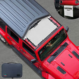 Jeep Wrangler Sun Shade JL Unlimited 2 Door and 4 Door Front Mesh Screen Sunshade JLU SAHARA RUBICON SPORT S Top Cover UV Blocker with Grab Bag-One time Install 10 years Warranty