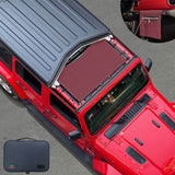 Jeep Wrangler Sun Shade JL Unlimited 2 Door and 4 Door Front Mesh Screen Sunshade JLU SAHARA RUBICON SPORT S Top Cover UV Blocker with Grab Bag-One time Install 10 years Warranty