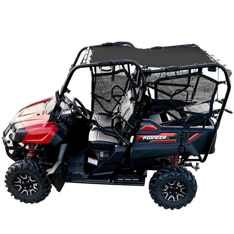 Shadeidea Sunshade for Honda Pioneer 700-4 Mesh Sun Shade Top Cover  UV Blocker - One time Install 10 Years Warranty